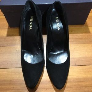 Prada suede heels